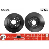 TRW DF4360 Remschijf