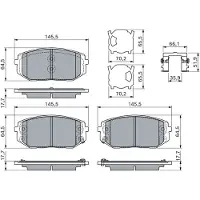 Bosch 0 986 460 164 Remblokken