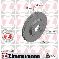 ZIMMERMANN 250.1315.20 Remschijf