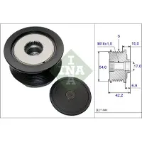 INA Vrijlooppoelie dynamo 535018810 Ina voor o.a. OPEL, SAAB