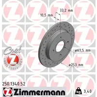 ZIMMERMANN 250.1340.52 Remschijf