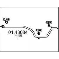 MTS Uitlaatpijp 01.43084