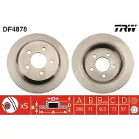 TRW DF4878 Remschijf