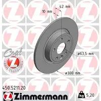 ZIMMERMANN 450.5211.20 Remschijf