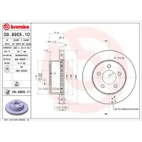 Brembo 09.9905.11 Remschijf