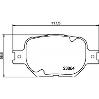 Hella 8DB 355 010-201 Remblokken