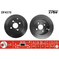 TRW DF4379 Remschijf