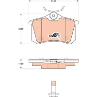 TRW Remblokken set GDB1813 TRW voor o.a. AUDI, CITROEN, PEUGEOT, RENAULT, VOLKSWAGEN
