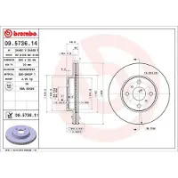 Brembo 09.5736.11 Remschijf