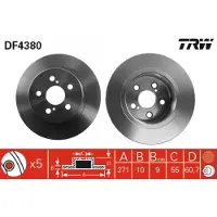 TRW DF4380 Remschijf