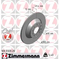 ZIMMERMANN 100.3320.20 Remschijf