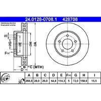 Ate 24.0128-0708.1 Remschijf