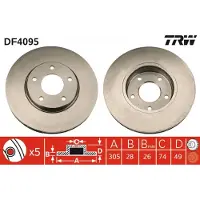 TRW DF4095 Remschijf