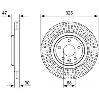 Bosch Remschijf 0 986 479 W52, 1 stuk