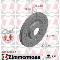 ZIMMERMANN 370.3088.52 Remschijf