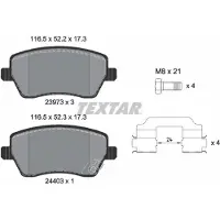 Textar Remblokset 2397302, voor