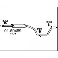 MTS 01.50459 Uitlaat middendemper