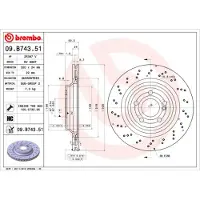 Brembo 15-16 Mercedes-Benz SL400/17-18 SL450/13-18 SL550 Rear Premium UV Coated OE Equivalent Rotor