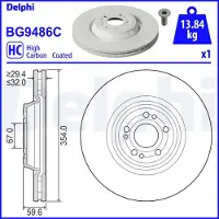 Delphi BG9486C Remschijf