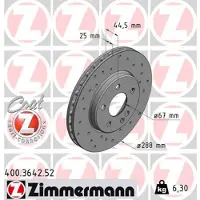 ZIMMERMANN 400.3642.52 Remschijf