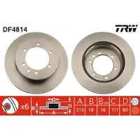 TRW DF4814 Remschijf
