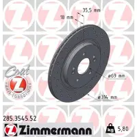ZIMMERMANN 285.3545.52 Remschijf