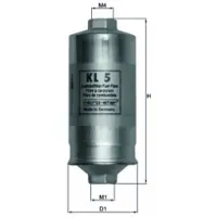 MAHLE ORIGINAL Brandstoffilter KL 5 Mahle voor o.a. ALFA ROMEO, AUDI, CITROEN, FERRARI, FIAT, FORD, LANCIA, PEUGEOT, PORSCHE, RENAULT, SAAB, VOLKSWAGEN, VOLVO
