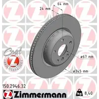ZIMMERMANN 150.2946.32 Remschijf