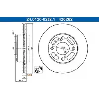 Ate 24.0120-0262.1 Remschijf