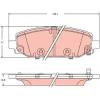 TRW Remblokset, schijfrem GDB2360