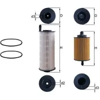 MAHLE ORIGINAL Brandstoffilter KX646KIT