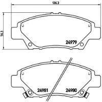 Brembo Remblokkenset, schijfrem P 28 050X