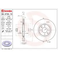 Brembo 09.5730.10 Remschijf