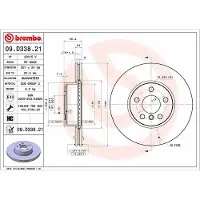 Brembo 09.D338.21 Remschijf