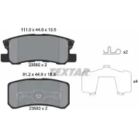 Textar Remblokset 2358202, achter