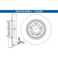 Ate 24.0112-0230.1 Remschijf