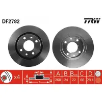 TRW DF2782 Remschijf