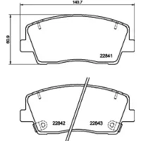 Hella 8DB 355 039-921 Remblokken