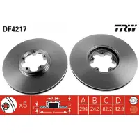 TRW DF4217 Remschijf