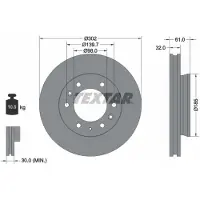 Textar 92253403 Remschijf