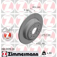 ZIMMERMANN 280.3179.20 Remschijf