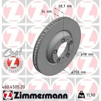 ZIMMERMANN 460.4505.20 Remschijf