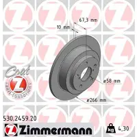 ZIMMERMANN 530.2459.20 Remschijf