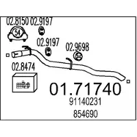 MTS 01.71740 Voorpijp
