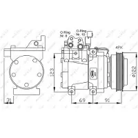 NRF Compressor, airconditioning 32200G