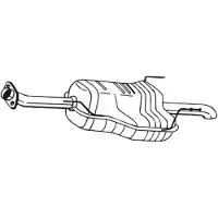 Bosal Einddemper 185-149 Bosal voor o.a. OPEL