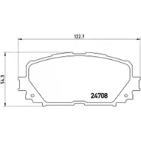 Brembo Remblokken set P 83 101 Brembo voor o.a. DAIHATSU, TOYOTA
