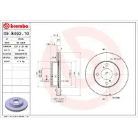 Brembo 09.B492.10 Remschijf