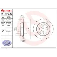 Brembo Remschijf 08.C172.10