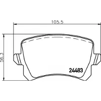 Hella 8DB 355 025-331 Remblokken
